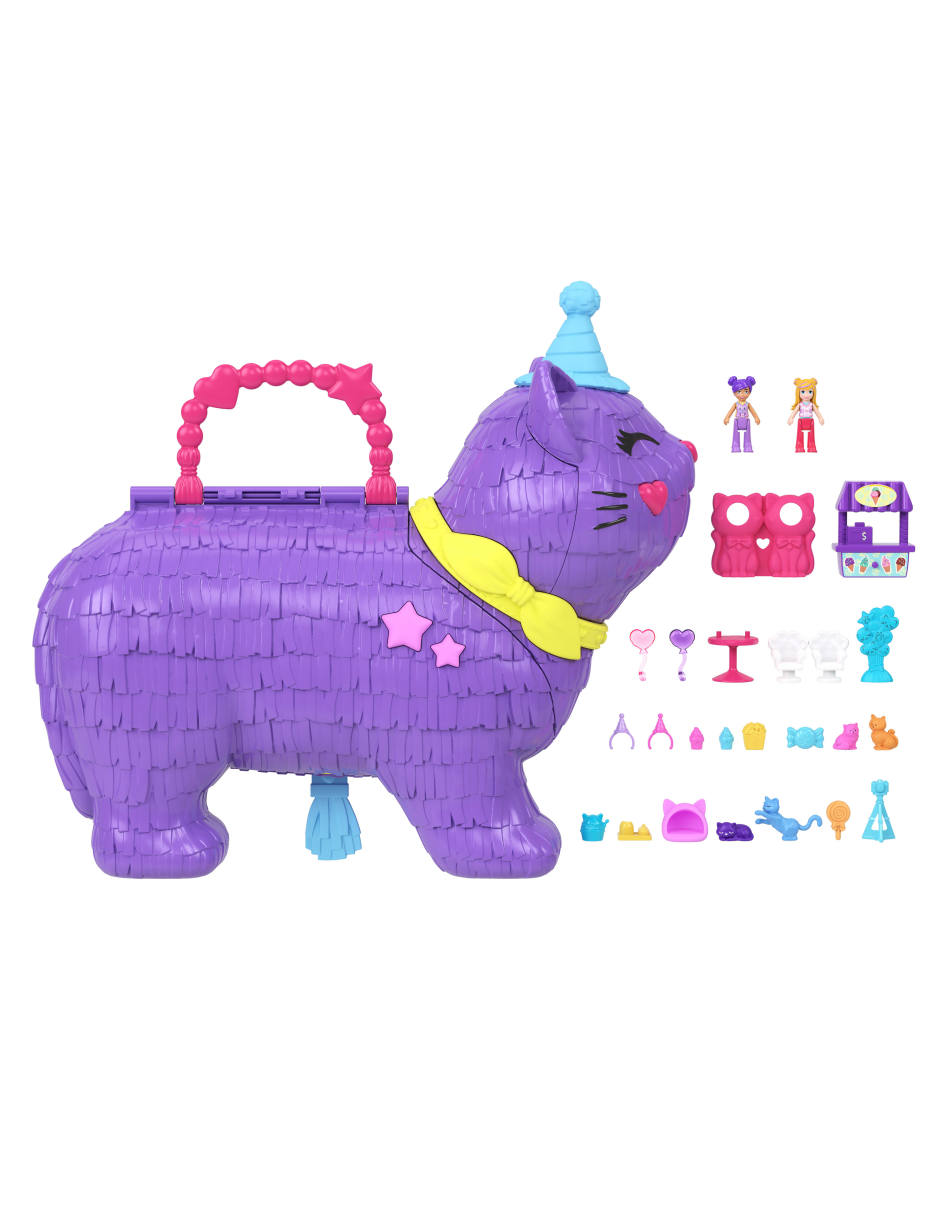 Muñeca Polly Pocket cCompacto piñata gatito