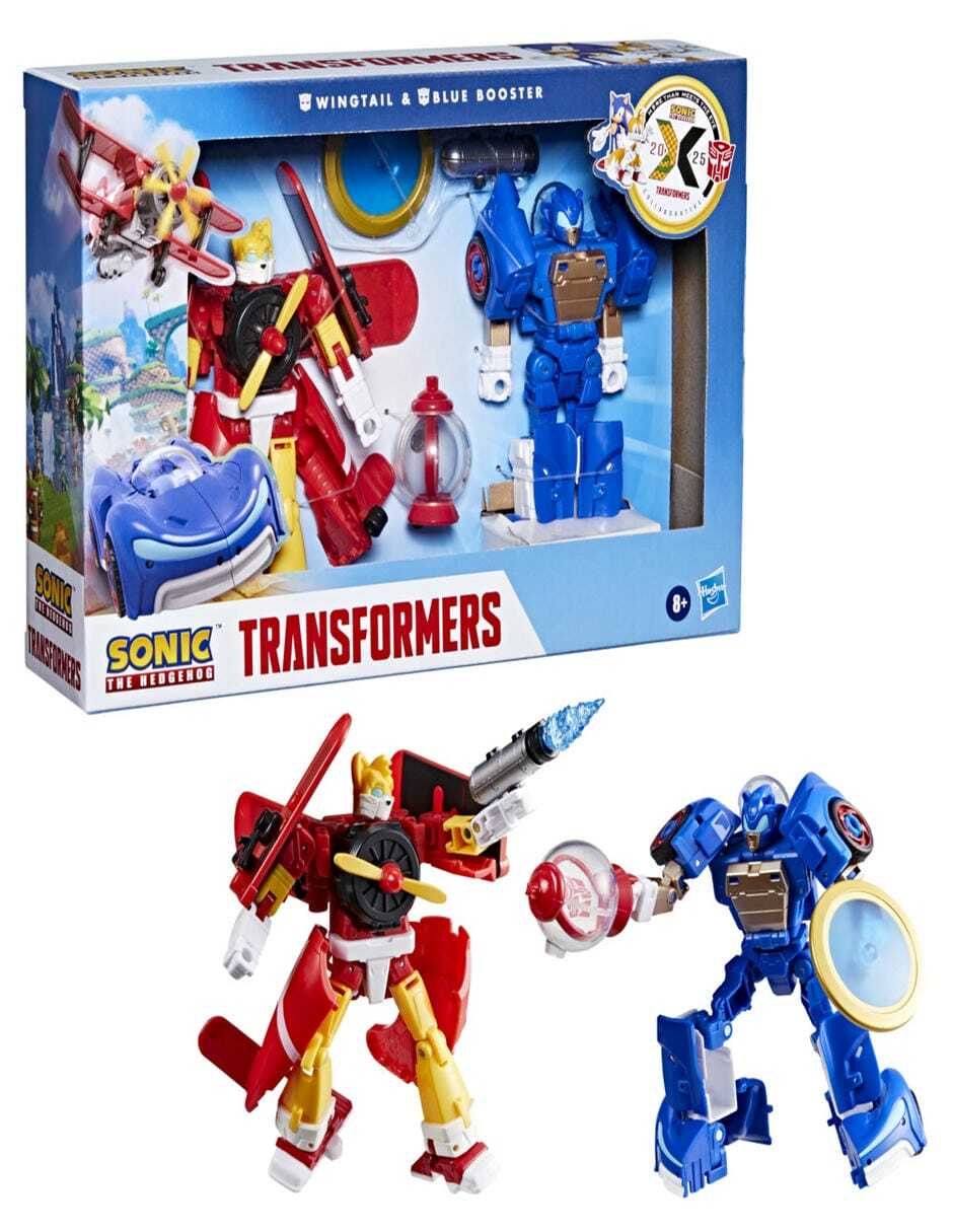 Set figuras acción articulada Sonic Wingtail y Blue Booster especial 4