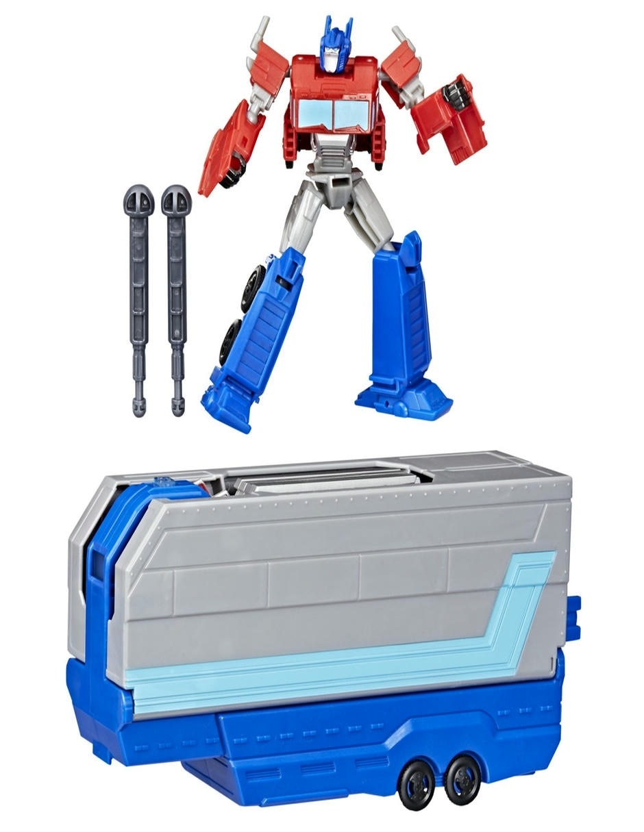Figura de acción articulada : EarthSpark Optimus Prime Transformers con luz y sonido