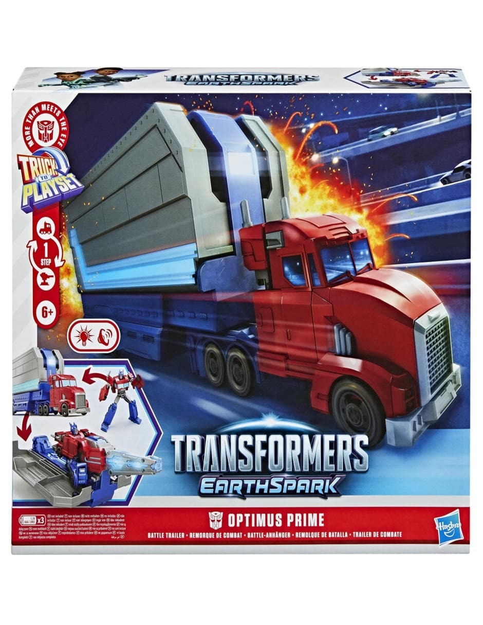 Figura de acción articulada : EarthSpark Optimus Prime Transformers con luz y sonido 3