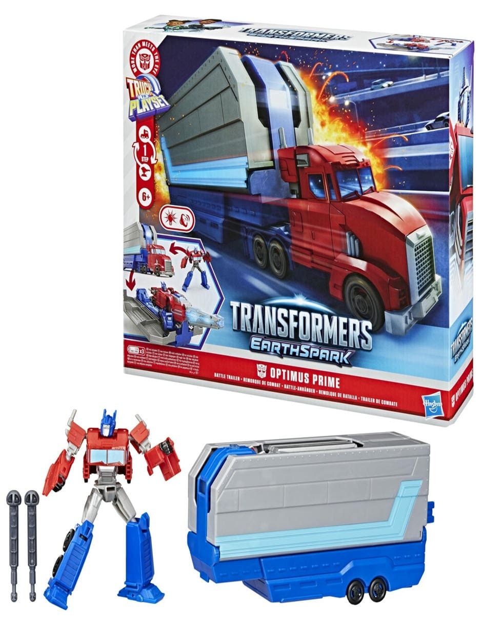 Figura de acción articulada : EarthSpark Optimus Prime Transformers con luz y sonido 4