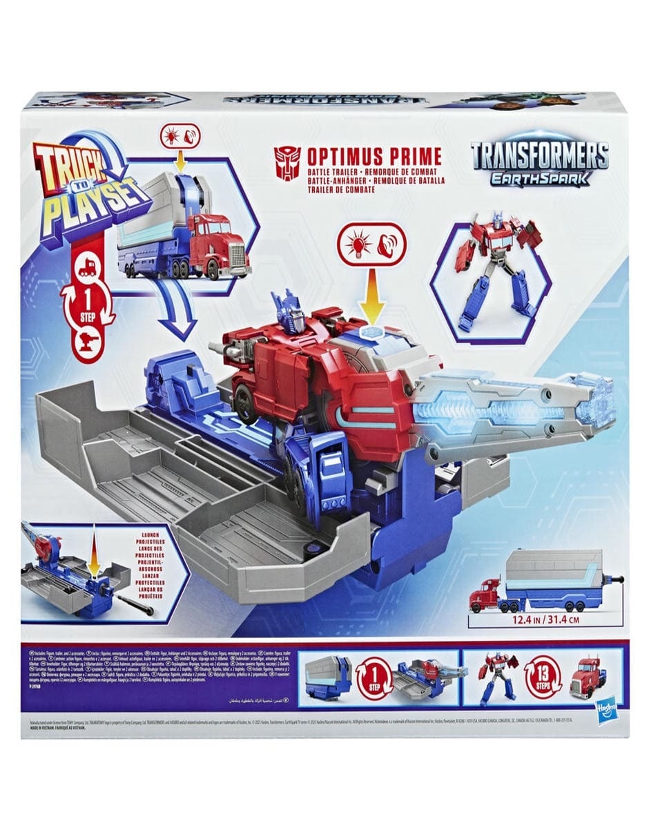 Figura de acción articulada : EarthSpark Optimus Prime Transformers con luz y sonido 5