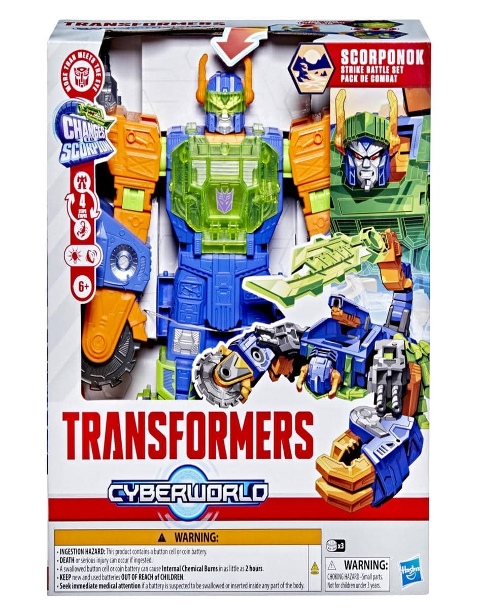 Figura de acción articulada : War for Cybertron Scorponok Transformers con luz y sonido 3