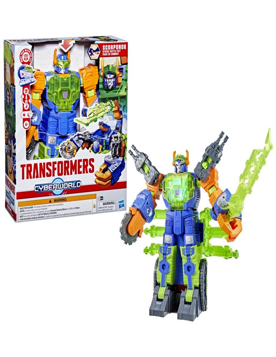 Figura de acción articulada : War for Cybertron Scorponok Transformers con luz y sonido 4