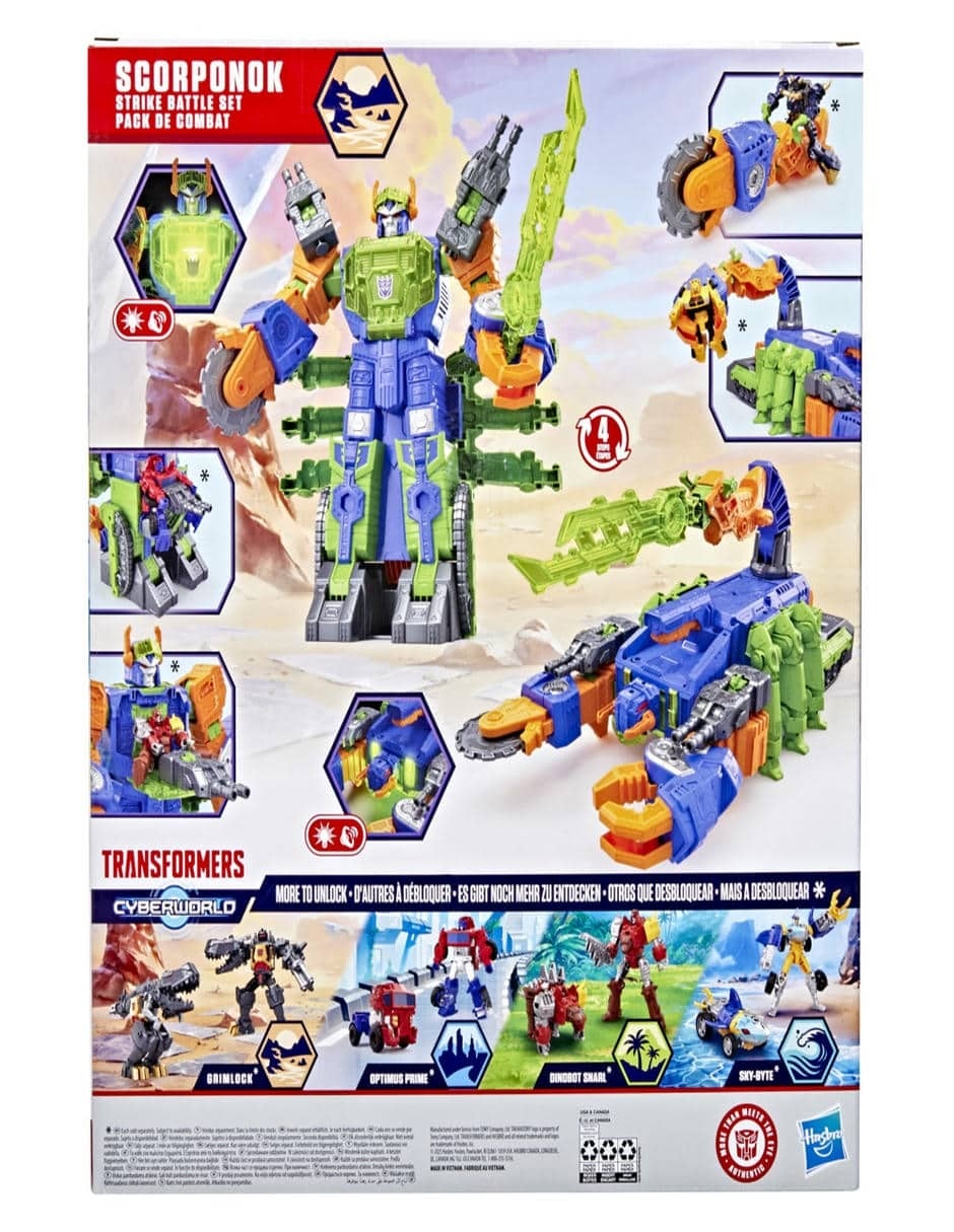 Figura de acción articulada : War for Cybertron Scorponok Transformers con luz y sonido 5