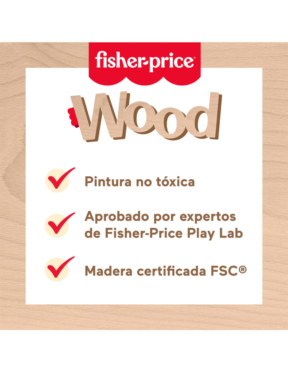 Pelotas Rodantes de Madera de Fisher Price