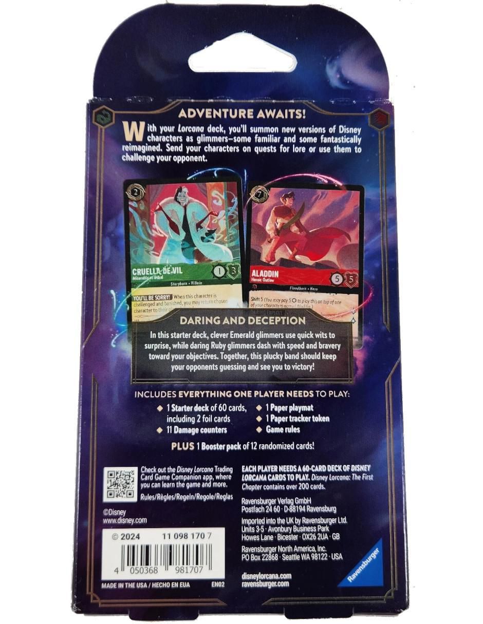 Lorcana the first chapter starter deck en ingles Cruella de Vil  Lorcana 3