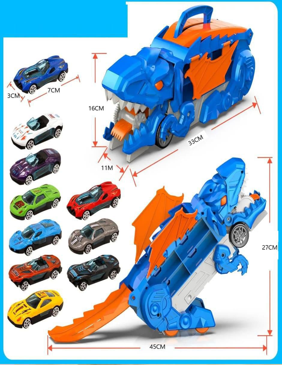 Vehículo transformable dinisauro traslado 6