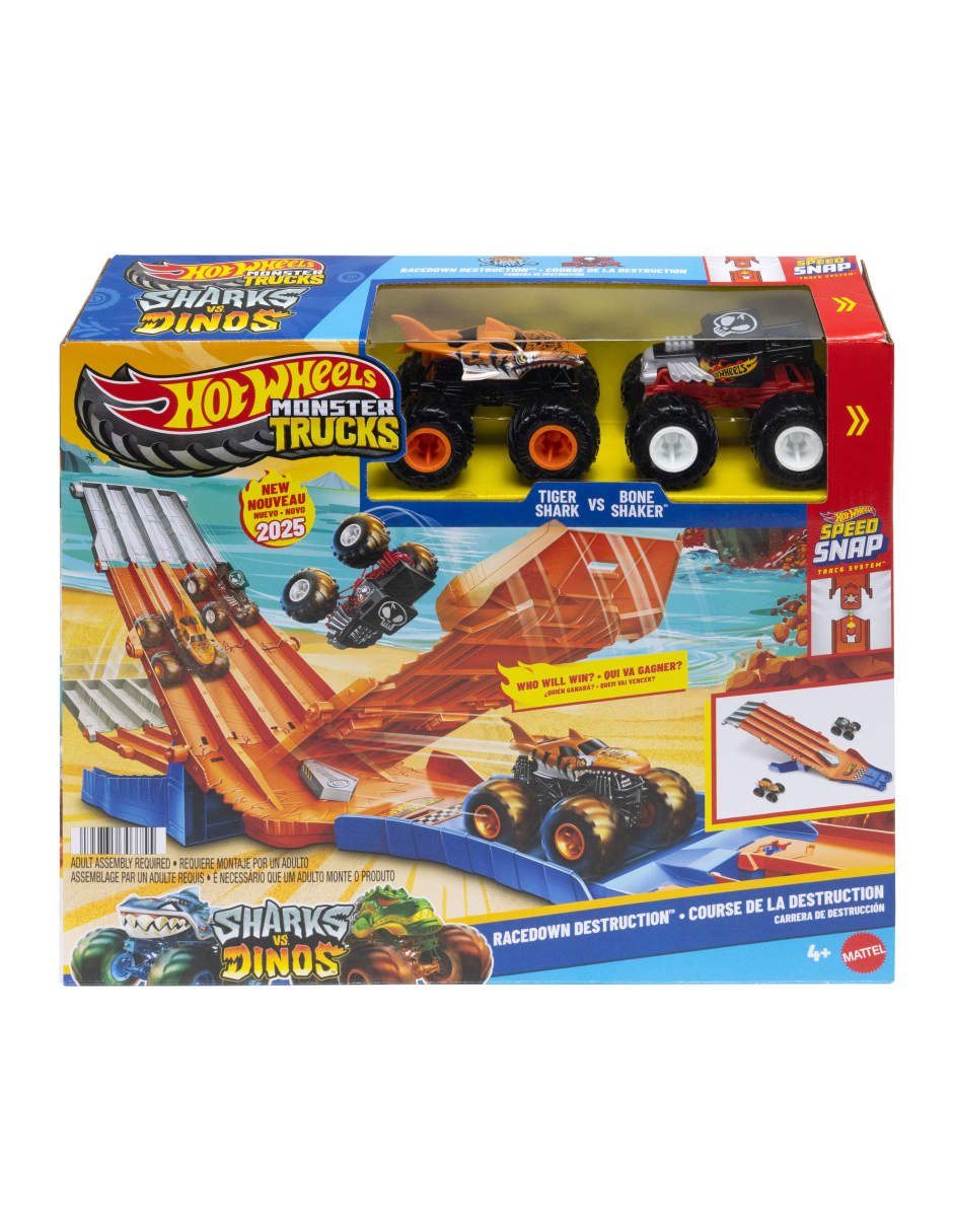 Pista armable Pista Carrera de Destrucción Monsters Trucks 3