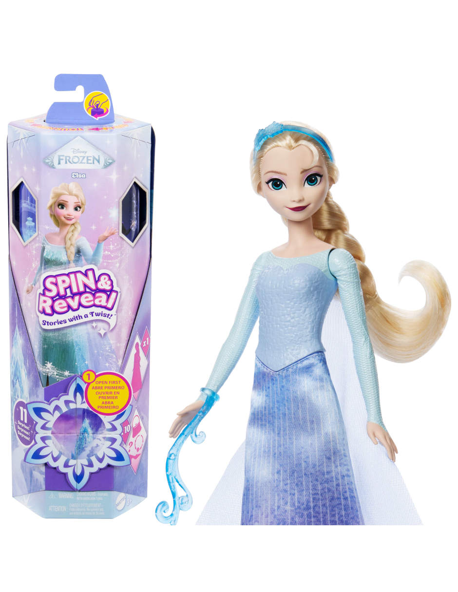 Muñeca clasica Disney: Frozen Spin And Reveal Elsa 10