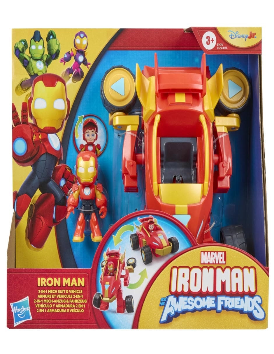 Set figuras acción articulada Iron Man And His Awesome Friends Iron Man 2 en 1 2