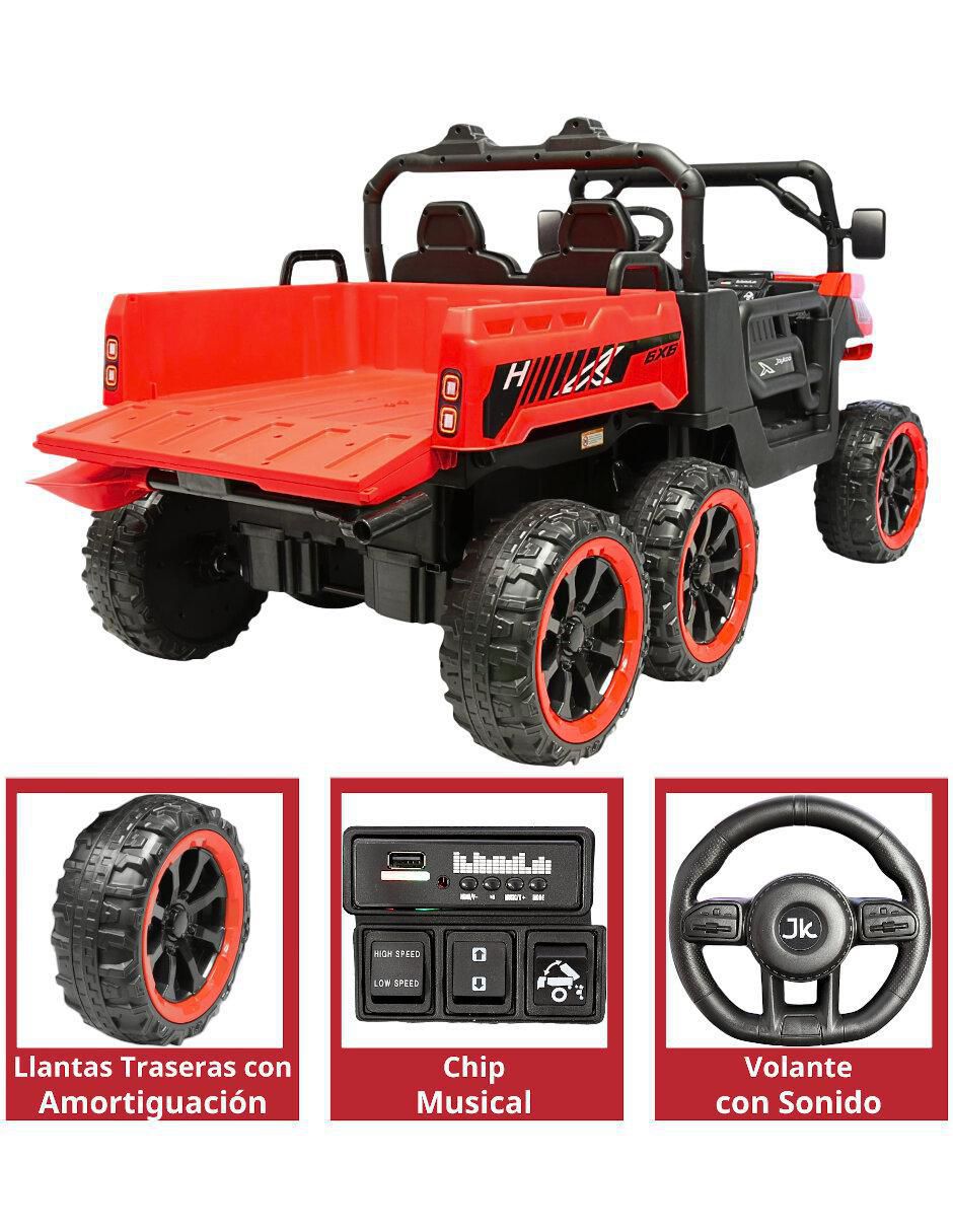 Tractor montable con control remoto Joykoo Todo Terreno 6 x 6 recargable
