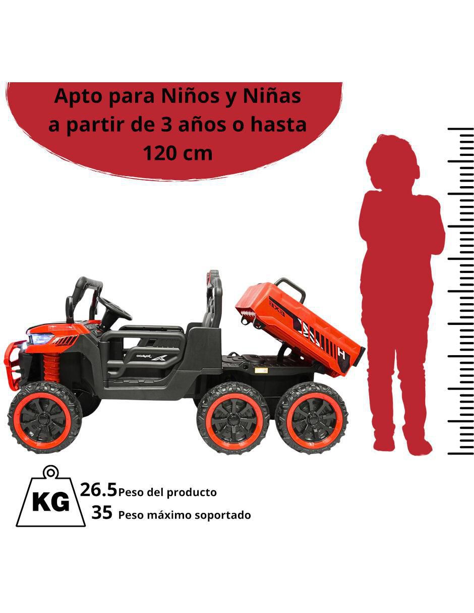 Tractor montable con control remoto Joykoo Todo Terreno 6 x 6 recargable