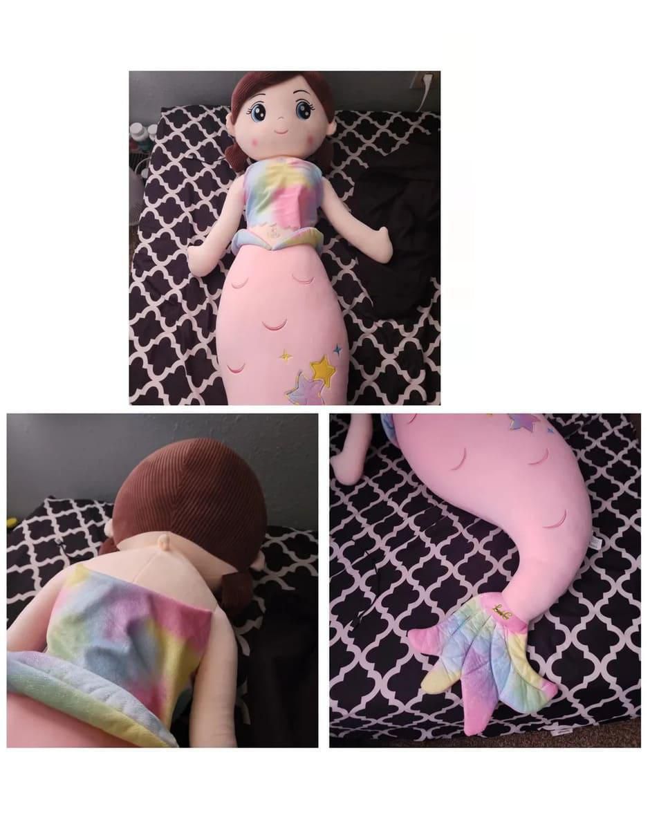 Peluche de sirena hecho a mano de 60 cm 2