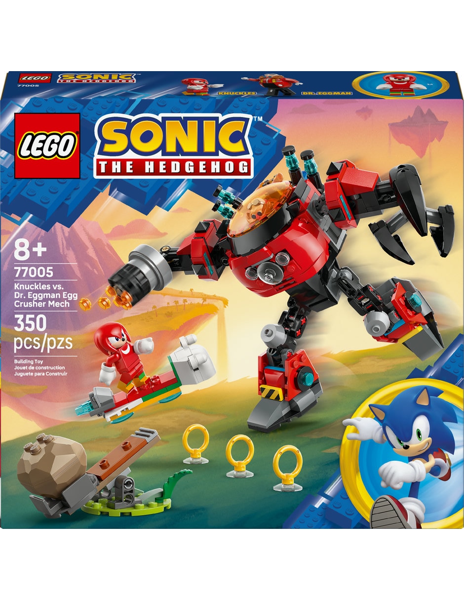Lego Knuckles VS Mech Egg Crusher del Dr. Eggman 77005 Sonic 2