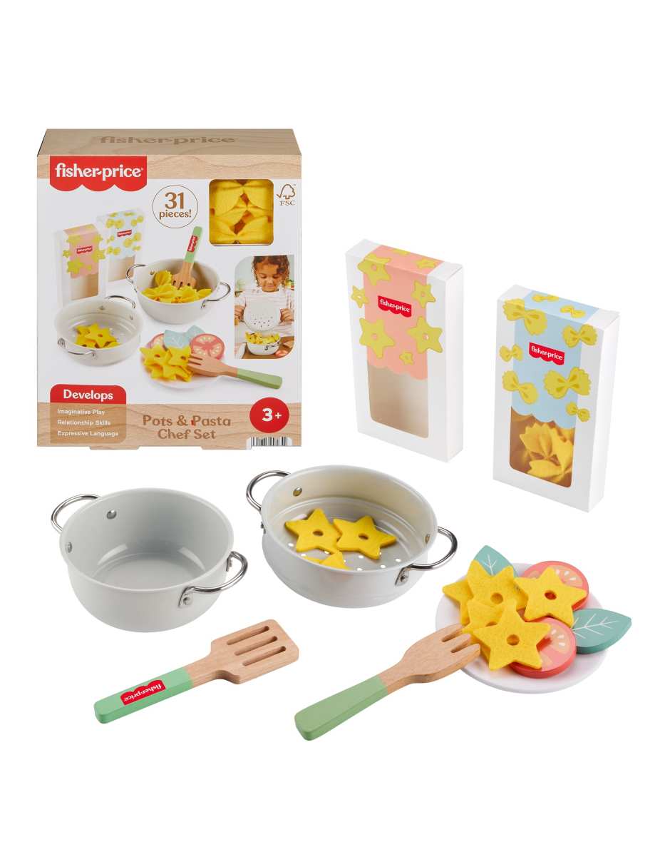 Set de cocina de madera Fisher Price juego recreativo infantil