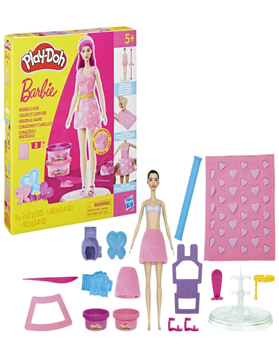 Set muñecas Barbie corazones y cabellos 3