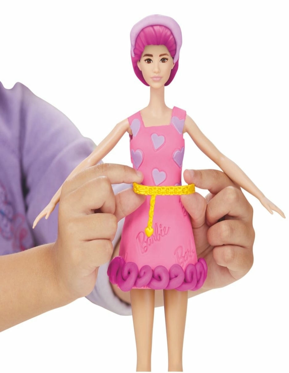 Set muñecas Barbie corazones y cabellos 8
