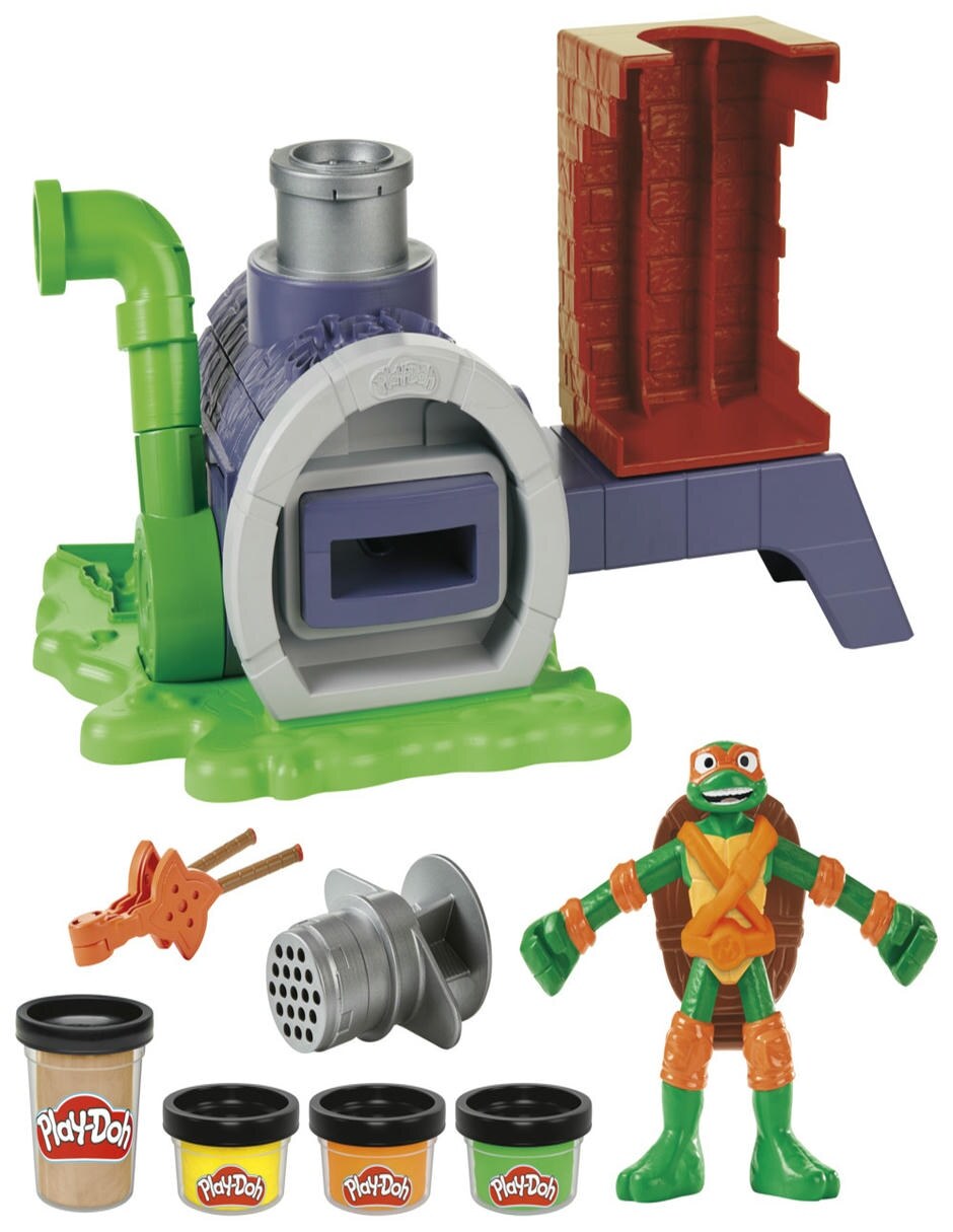 Set figuras acción Tortujas Ninjas Adoloescentes Mutantes Horno Lanza pizzas