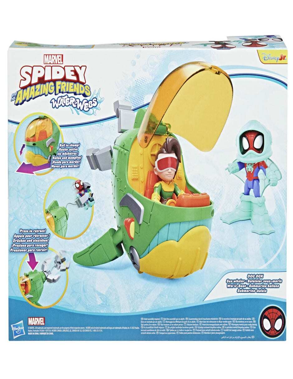 Set figuras de juguete articulada Spidey And His Amazing Friends Water-Webs Dock Ock - Submarino Doc Ock 4