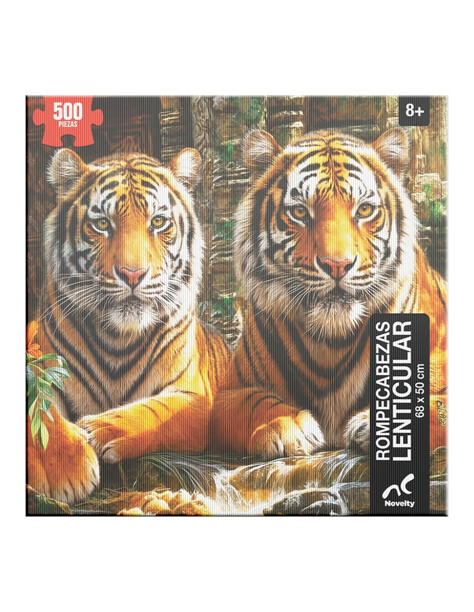 Rompecabezas Tigres lenticular 500 piezas 3