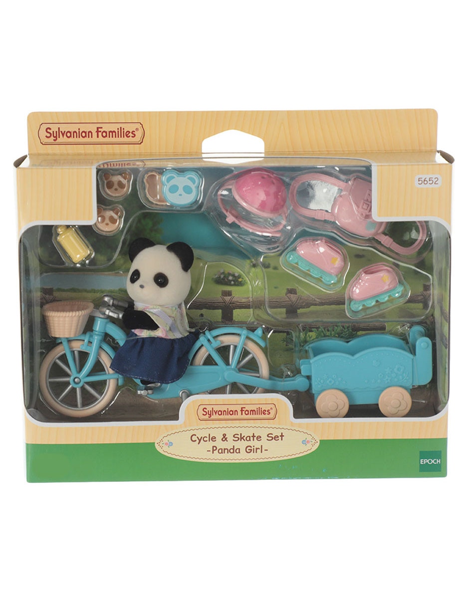 Set de Ciclismo y Patinaje de niña Panda