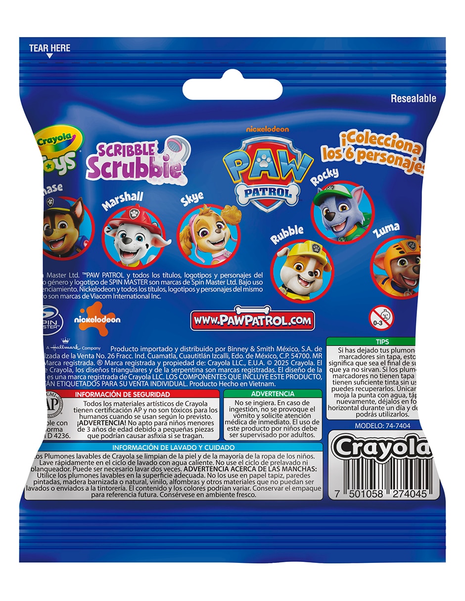Scribble Scrubbie Paw Patrol juego arte y manualidades infantil unisex 4