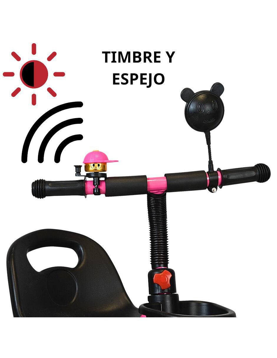 Triciclo con timbre y espejo infantil unisex 2