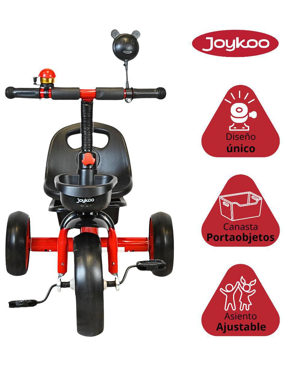 Triciclo Joykoo con timbre y espejo infantil unisex
