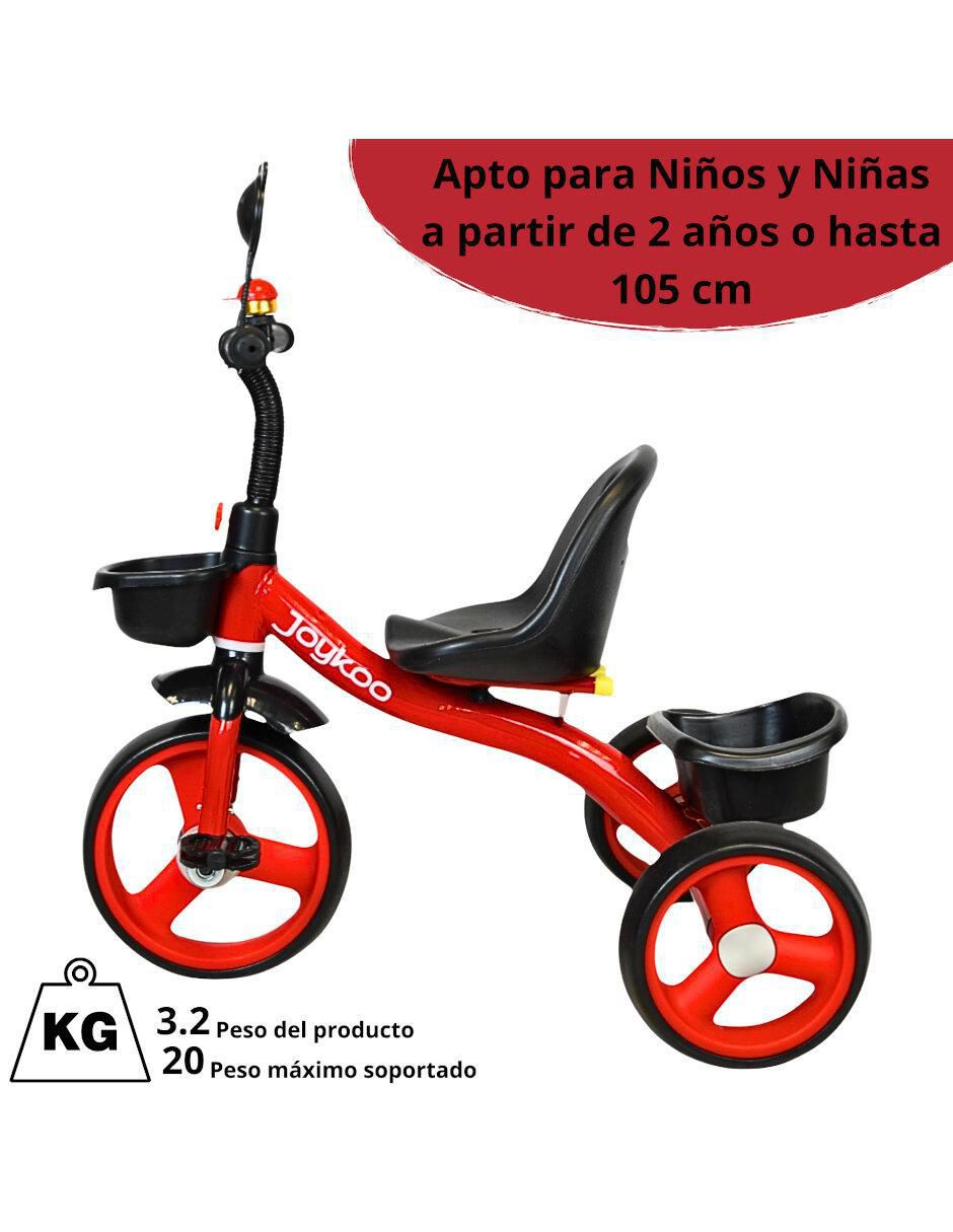 Triciclo Joykoo con timbre y espejo infantil unisex