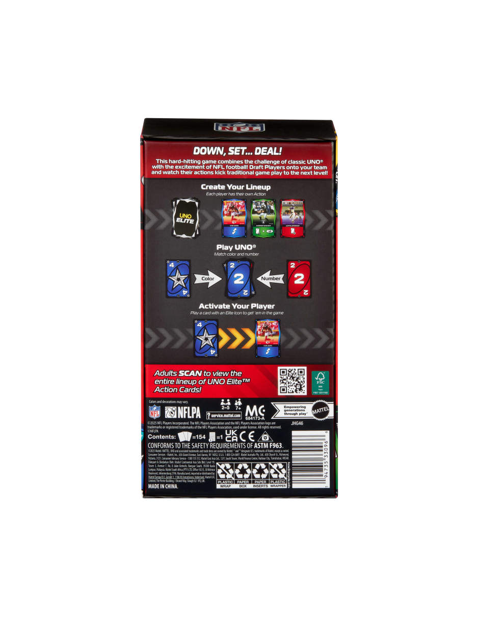Elite NFL juego de mesa NFL Starter pack Uno 12
