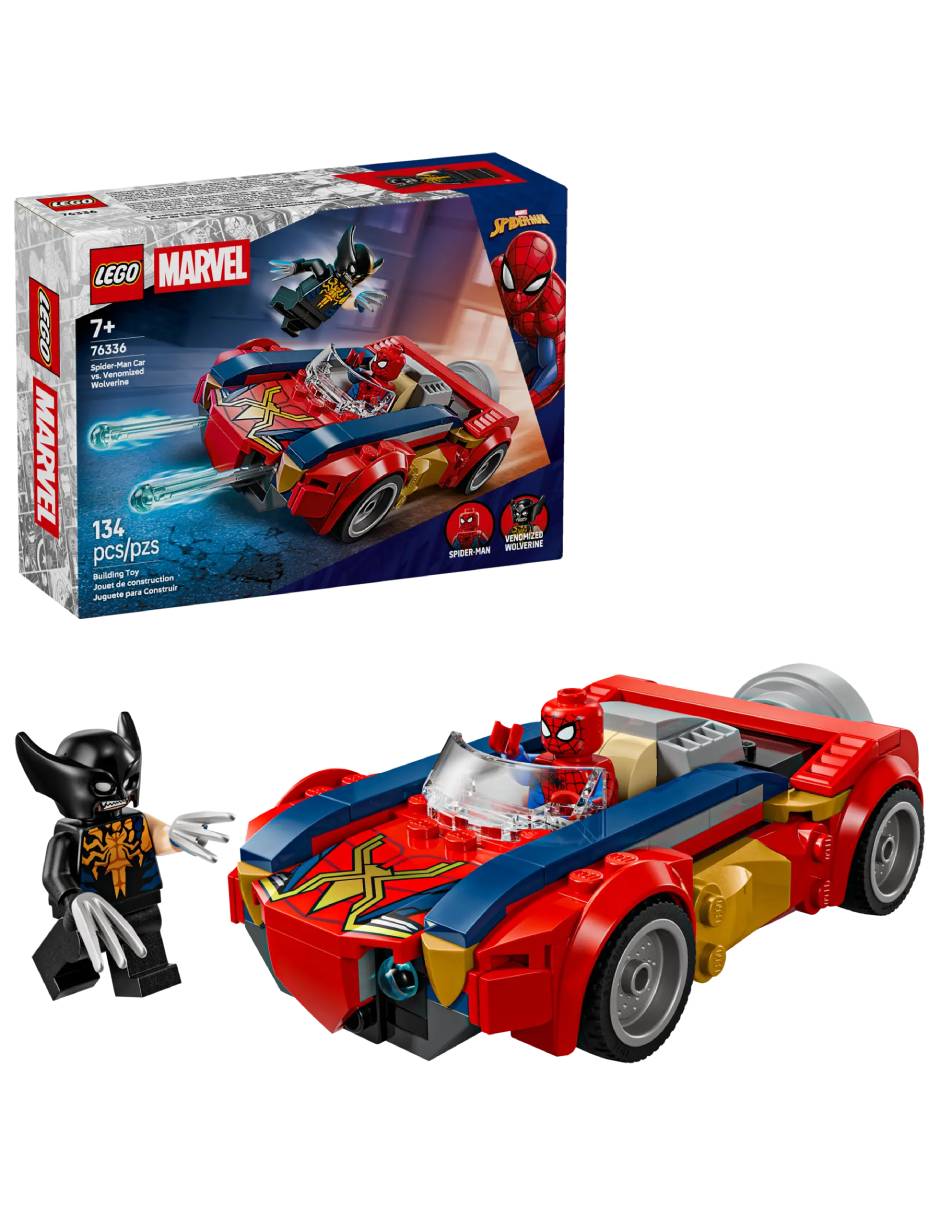 Coche de Spider-Man vs. Lobezno Venomizado 76336
