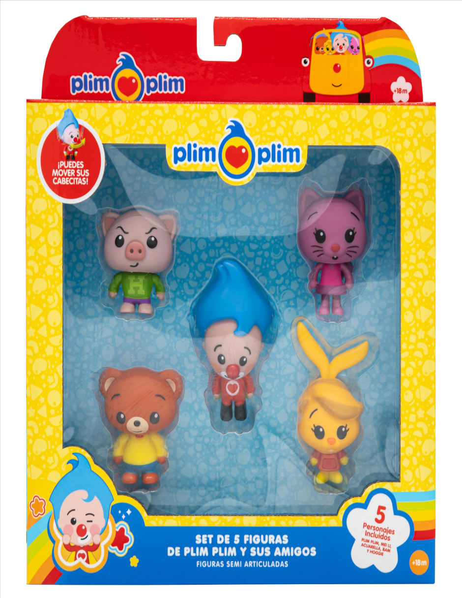 Pack de 5 figuras de Plim Plim y sus amigos 2