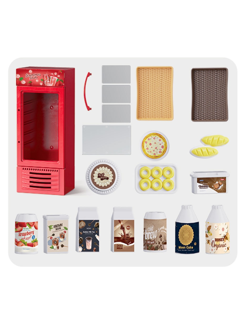 Set mini refrigerador juego de rol para niños 3