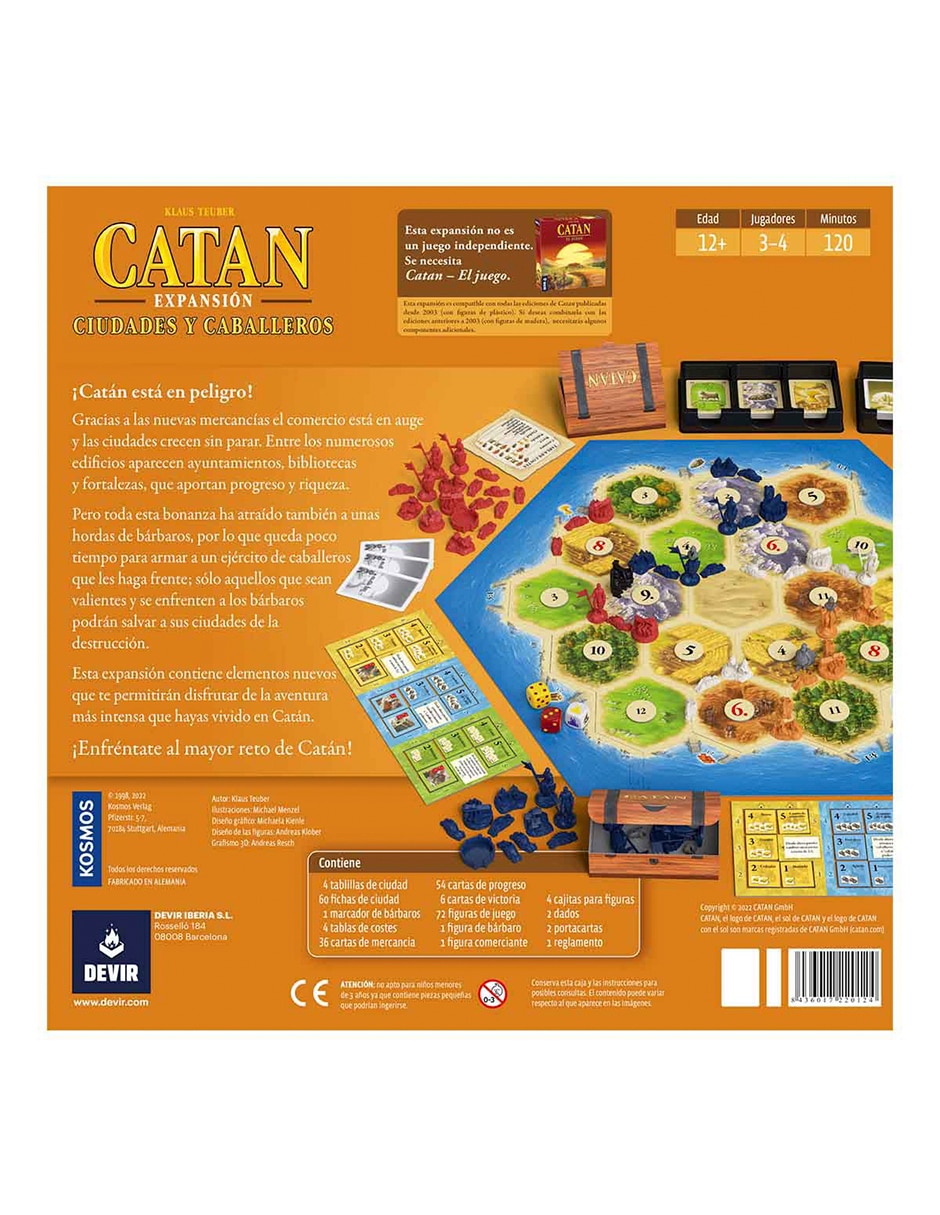 Catan: ciudades y caballeros juego de mesa Devir 3