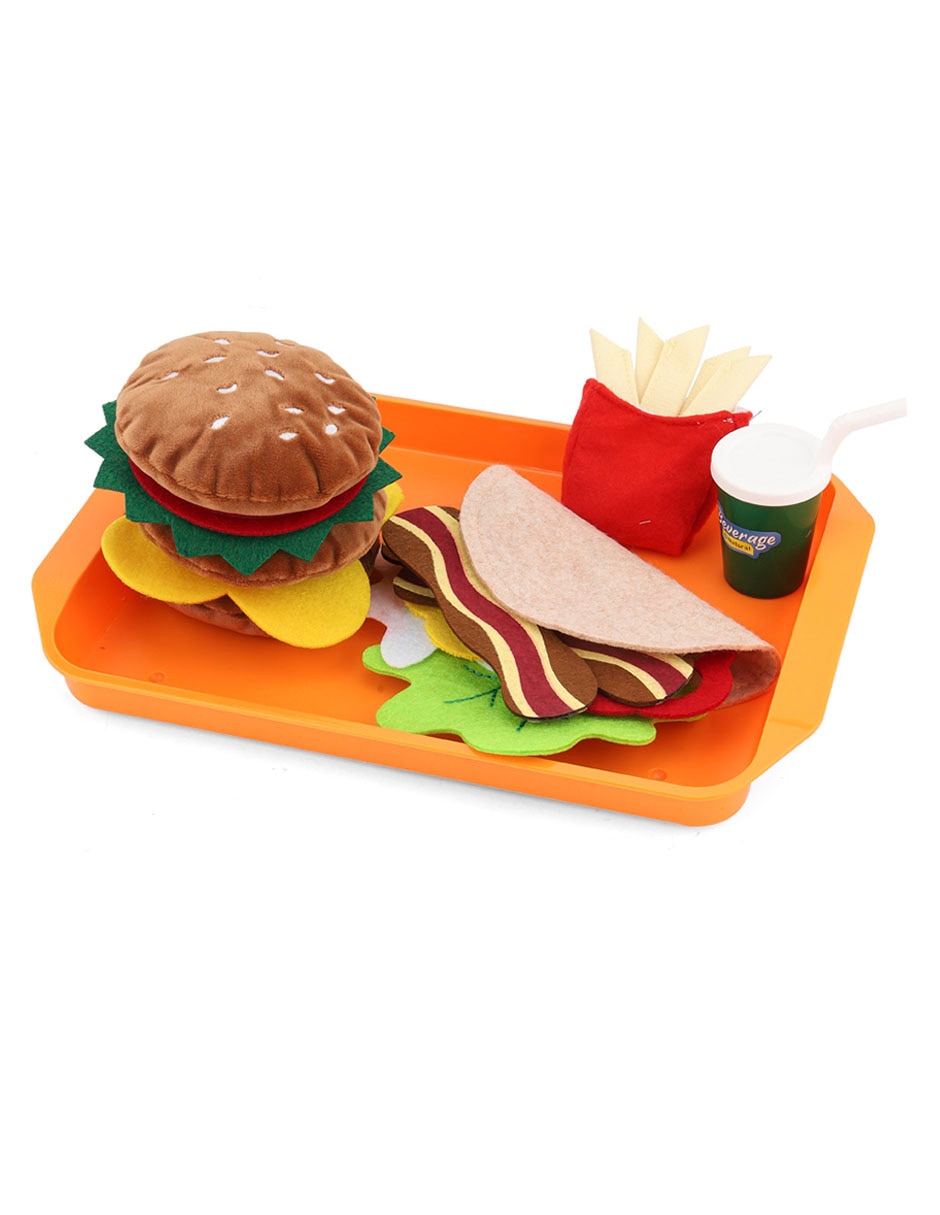 Set hamburguesa y papas juego de rol para niños Set hamburguesa y papas juego de rol para niños