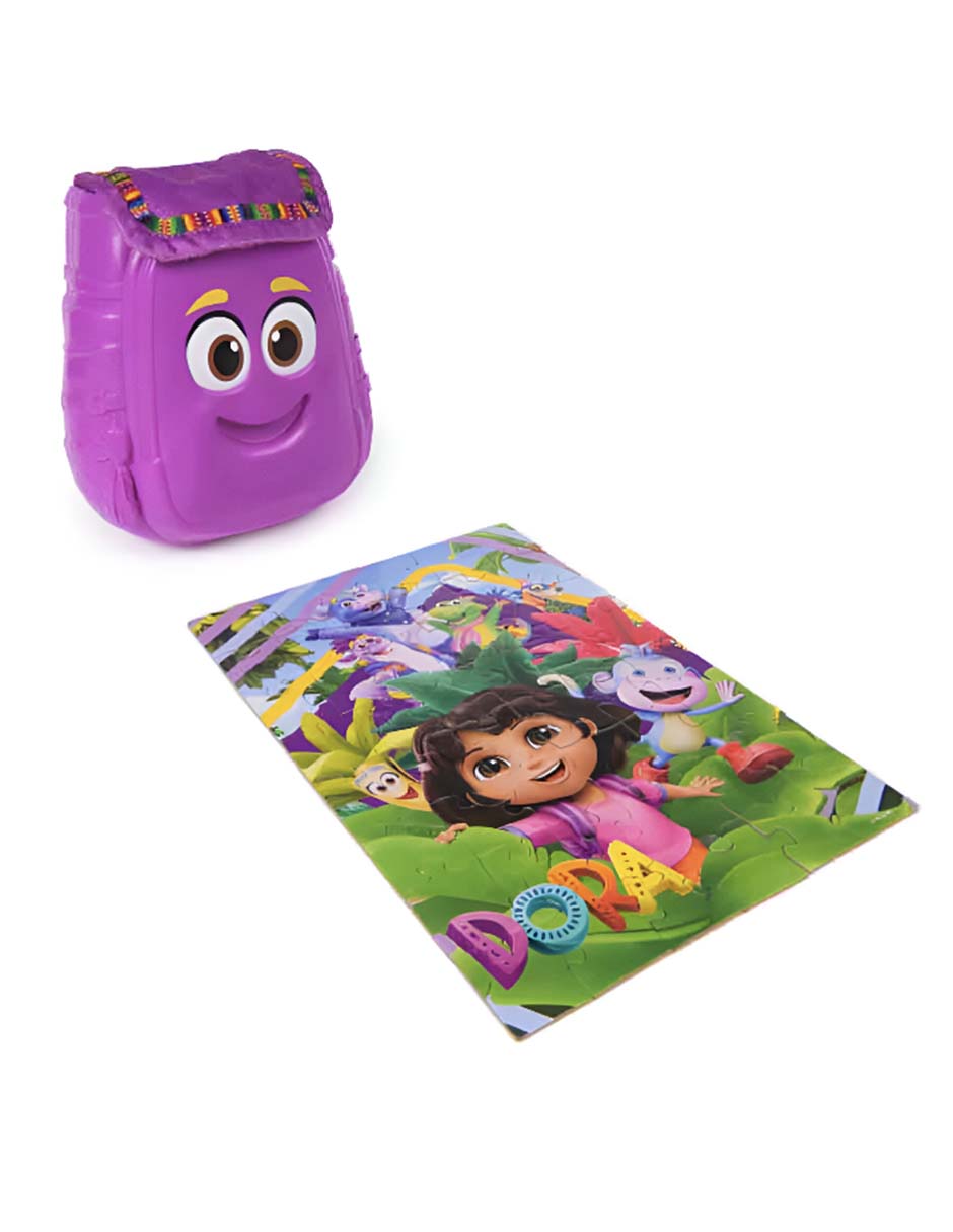 Set rompecabezas Dora la exploradora mochila 3 en 1 4 piezas
