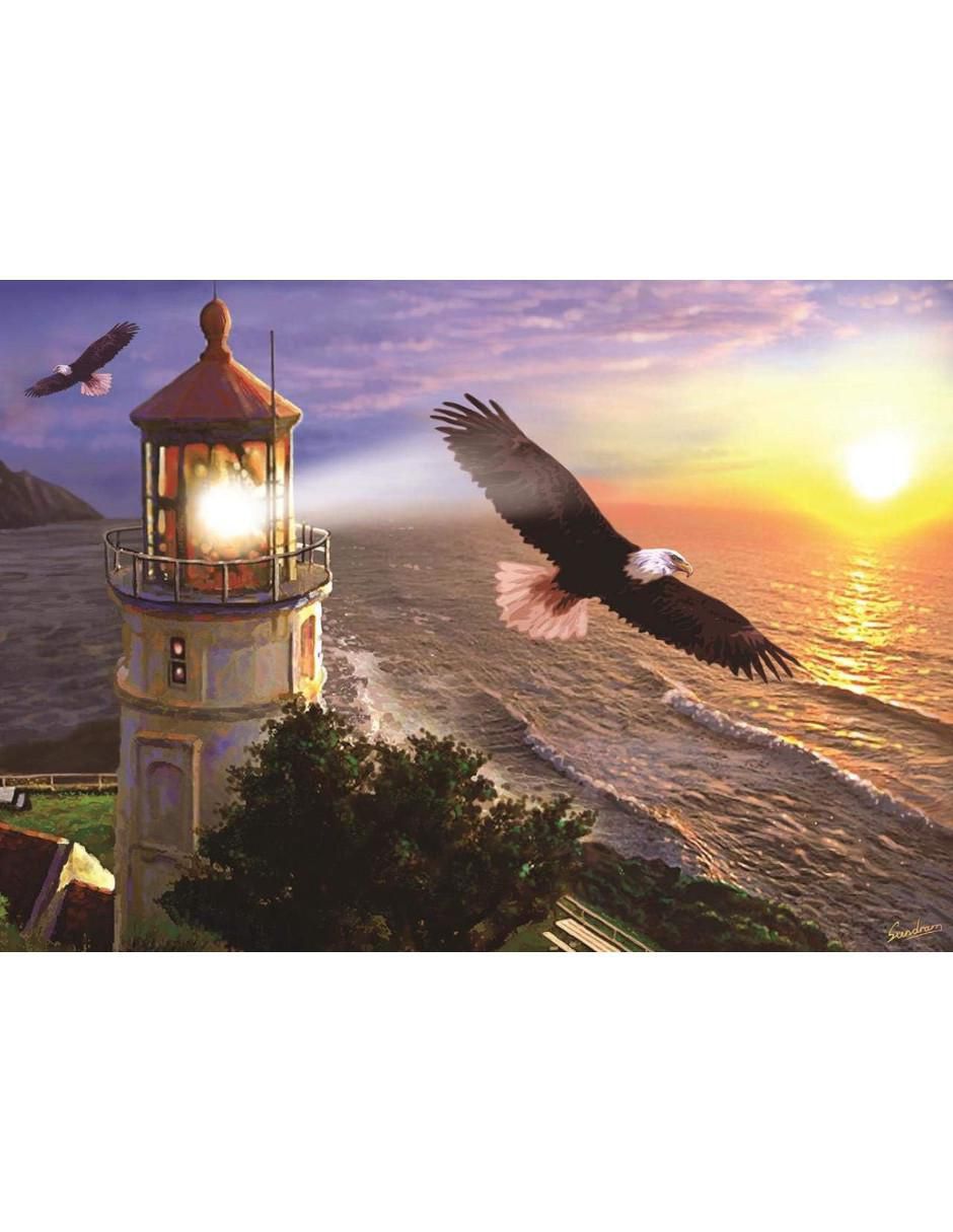 Rompecabezas paisaje alto vuelo al amanecer 1000 piezas 2
