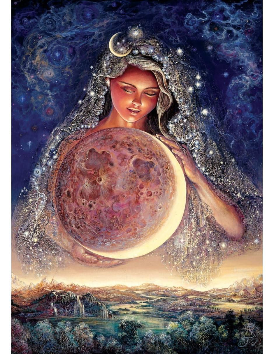 Rompecabezas hadas mágicas Diosa de la luna neon 1000 piezas 2