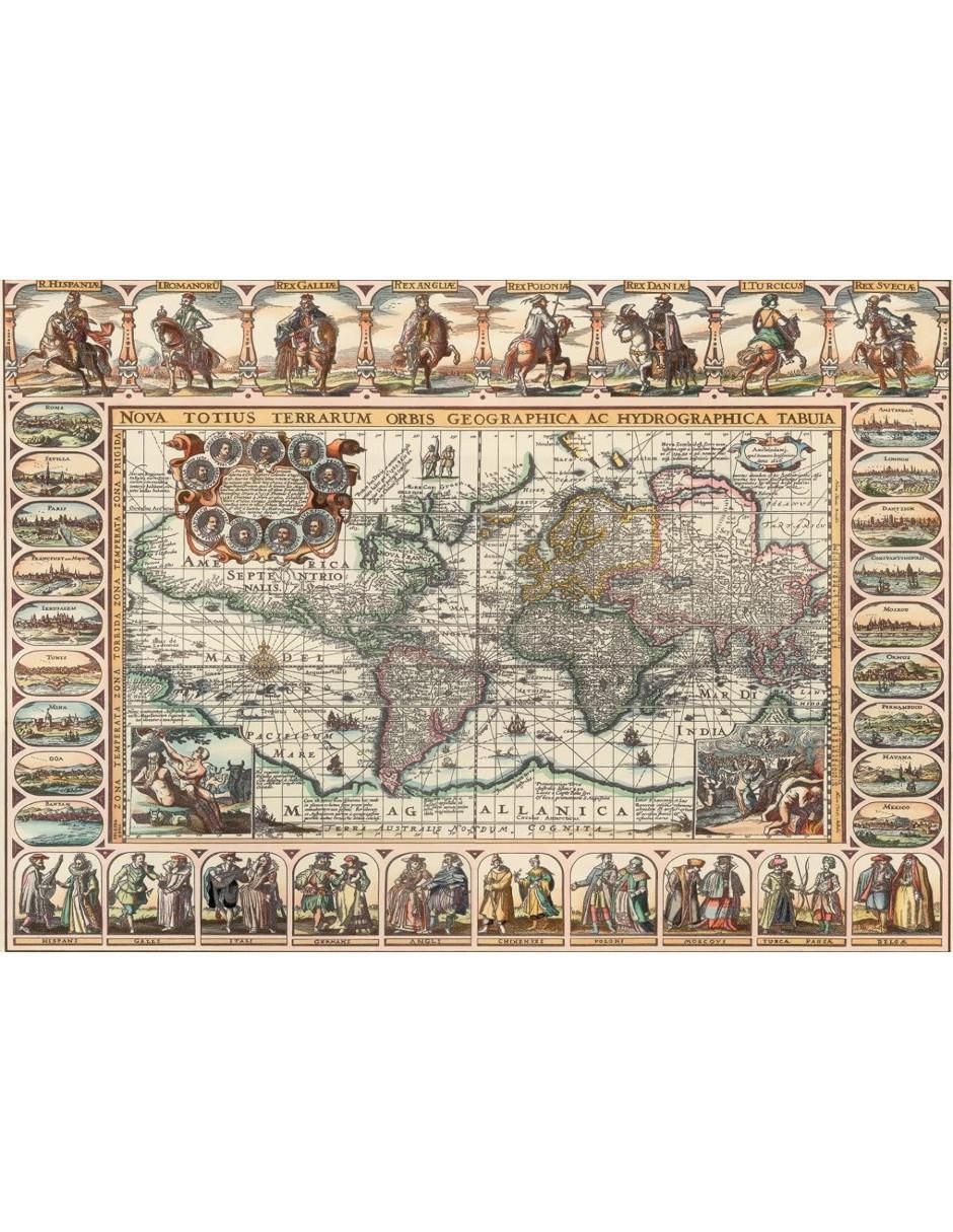 Rompecabezas mapa del mundo antiguo 1000 piezas 2