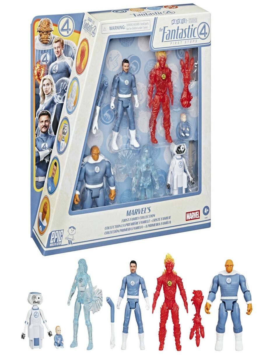 Set figuras acción articulada Los 4 Fantásticos: Primeros Pasos Los 4 Fantásticos fans 3