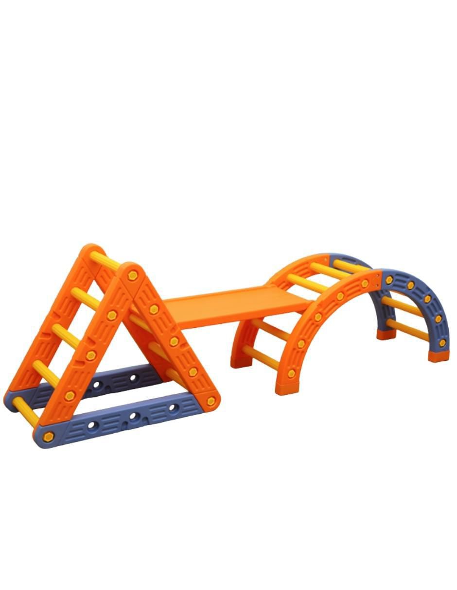 Triángulo de pikler con rampa y arco de escalada Pingüe