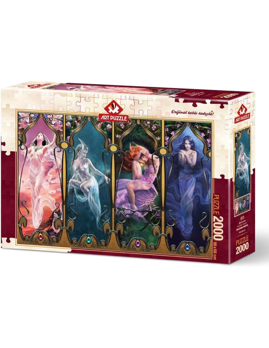 Rompecabezas Hadas mágicas las cuatro joyas 2000 piezas