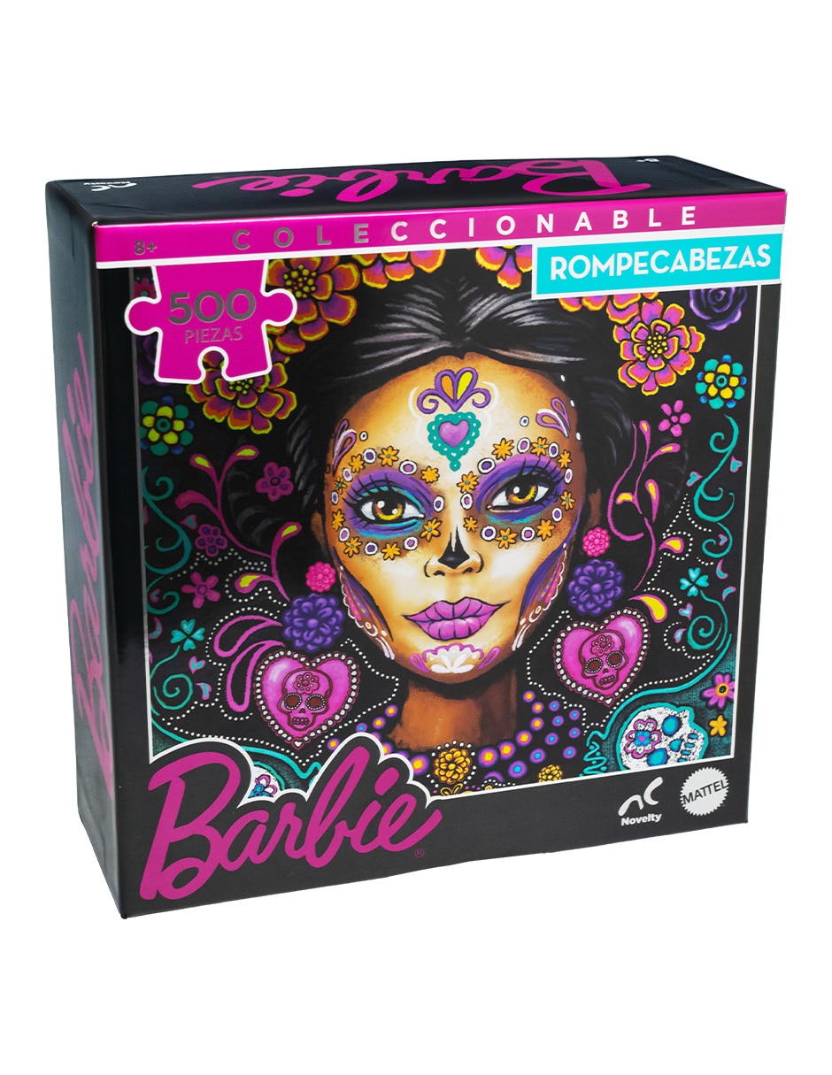 Rompecabezas coleccionable metalizado Barbie catrina 500 piezas