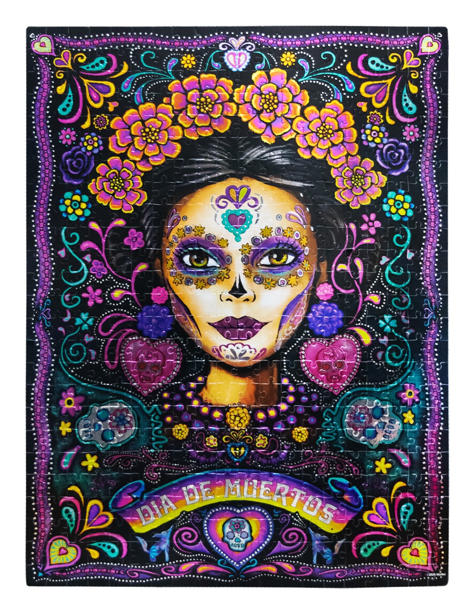 Rompecabezas coleccionable metalizado Barbie catrina 500 piezas 11