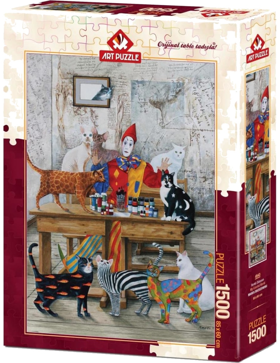 Rompecabezas gatos y más gatos mi mundo colorido 1500 'piezas' Rompecabezas gatos y más gatos mi mundo colorido 1500 'piezas'
