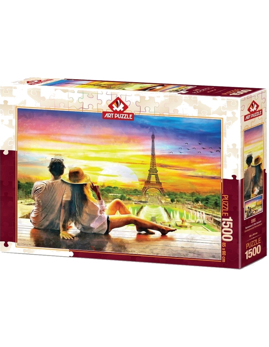 Rompecabezas Paris romance en el atardecer 1500 piezas Rompecabezas Paris romance en el atardecer 1500 piezas