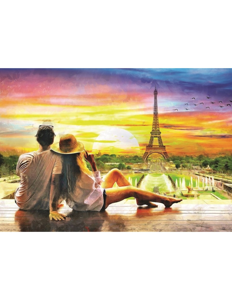 Rompecabezas Paris romance en el atardecer 1500 piezas 2