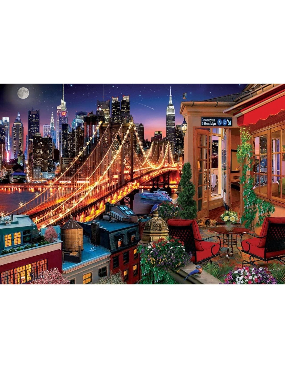 Rompecabezas puente de brooklyn, nueva york brooklyn por terraza 1500 piezas 2