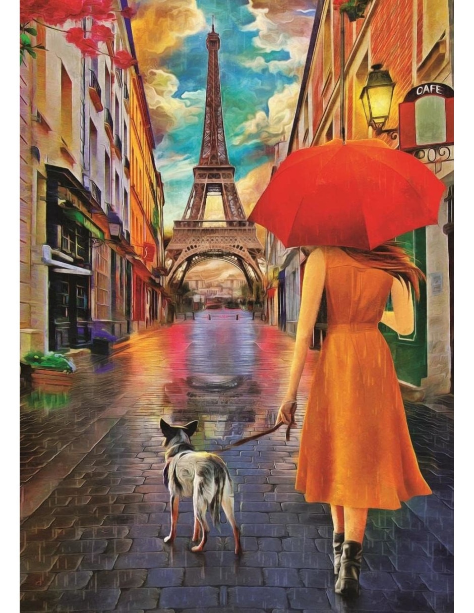 Rompecabezas Paris la amistad bajo la lluvia 500 piezas 2